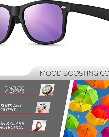 Retro Rewind Polarized Sunglasses for Men and Women - UV Protection Classic Sun Glasses