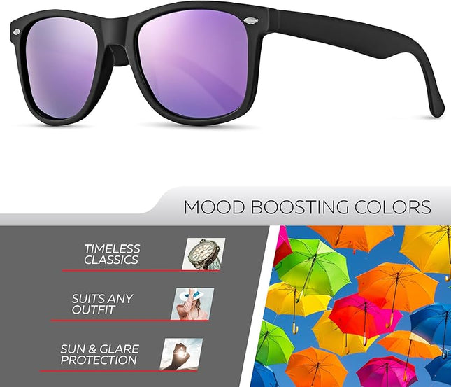 Retro Rewind Polarized Sunglasses for Men and Women - UV Protection Classic Sun Glasses