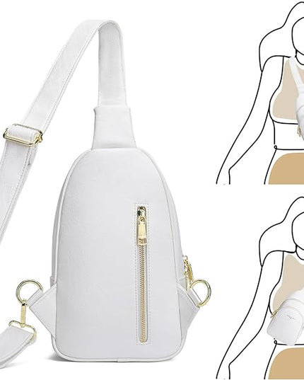 Anti Theft Crossbody Bags for Women Leather Sling Bag Cross Body Travel Purse Chest Bags Fanny Pack Gift Teen Girl