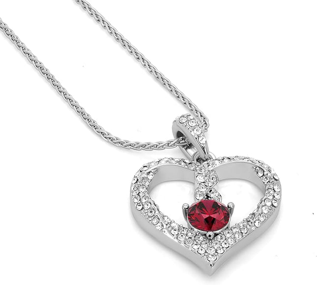 TRYNDI Birthstone Necklace for Women - Infinity 12 Months Birthstone Necklace, Christmas Gifts for Wife, Daughter, Girlfriend, Mom - Mother’s Day, Valentine’s, Anniversary, Birthday Gift for Her