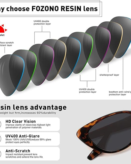 Retro Vintage Narrow Cat Eye Sunglasses for Women 90s Small Chic Style Trendy Sunnies UV400 Protection FZN7514