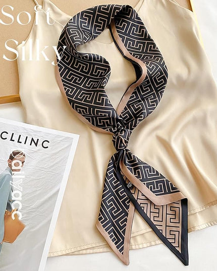 Dailyacc Hair Scarf for Women Fashion Silky Satin Headscarf Wrap Breathable Lightweight Neck Scarves For Handbag