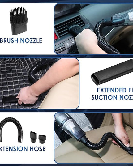 Viewsun 21Pcs Car Cleaning Kit with High Power Handheld Vacuum, Car Wash Mop with Long Handle, Bucket, Detailing Brush Set, Windshield Cleaner, Complete Interior Exterior Washing Supply for Men Women