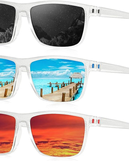 KALIYADI Polarized Sunglasses for Men, Lightweight Sun Glasses with UV Protection for Driving Fishing Golf