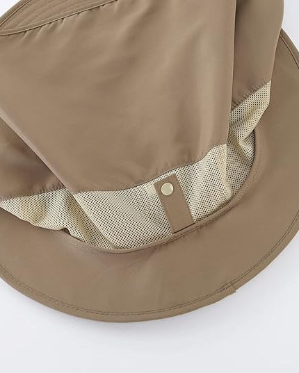 Home Prefer UPF50 Mens Sun Hat with Neck Flap Quick Dry UV Protection Cap Womens Wide Brim Fishing Hat Neck Flap Beach Garden