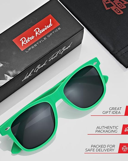 Retro Rewind Polarized Sunglasses for Men and Women - UV Protection Classic Sun Glasses