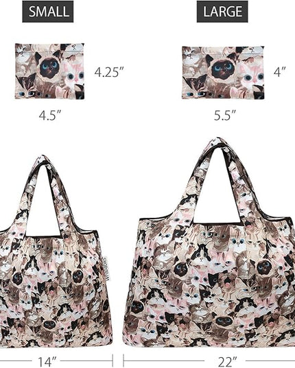 allydrew Large Foldable Tote Nylon Reusable Grocery Bags