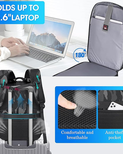 SDYSM Camera Backpack Bag Professional for DSLR/SLR Mirrorless Camera Waterproof 15.6 inch Tactical Camera Bags for Photographers with Rain Cover, Tripod Holder, Small Bag Photography Backpack Case
