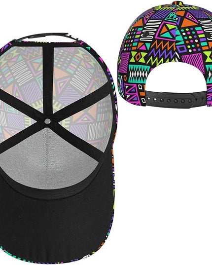African Ethnic Tribal Style Baseball Cap for Men Women, Fashion Adjustable African Hat Casual Trucker Hats Sun Caps