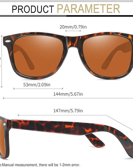 Joopin Square Sunglasses Polarized UV Protection Trendy Designer Sun Glasses Men Women