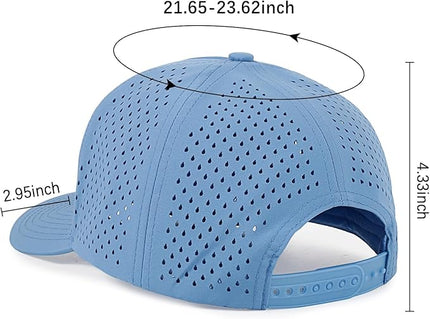 kozinu Quick Dry Baseball Cap Curved Brim Snapback Hat Laser Cut Mesh Ball Cap Golf Ball Cap for Men Women