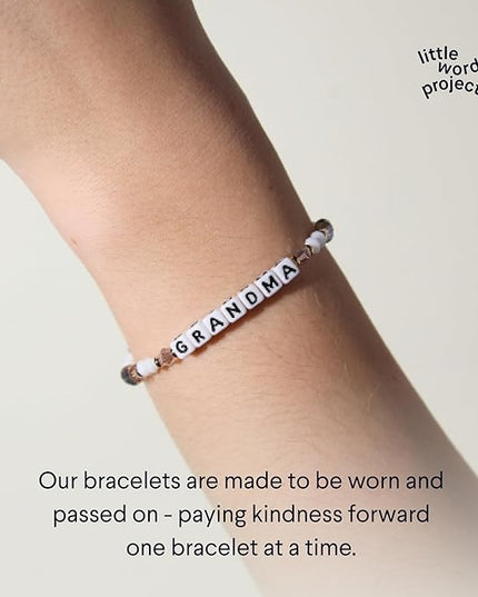 Little Words Project Mother's Day Gifts, The Original Word Bracelet, Made with Colorful Beads and Plated Brass Hardware, Handcrafted Design & Positive Message