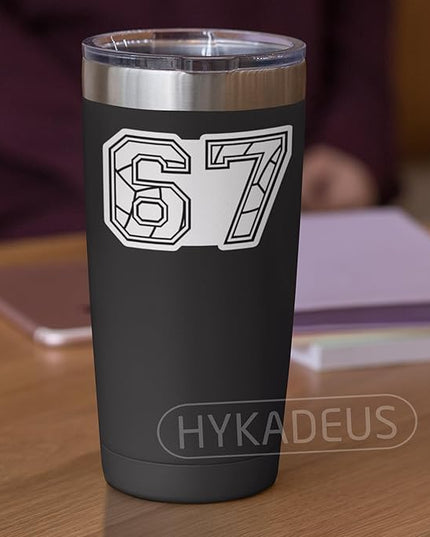 (3 Pcs) Volleyball 67 Six Seven Funny Gen Alpha Meme Stickers – 67 Gifts for Coaches, Players, Waterproof Vinyl Decals for Water Bottle, Tumbler, Laptop, Phone Case, 3" x 1.9"