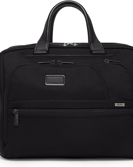 TUMI - Alpha Medium 15" Expansion Laptop Briefcase - Professional Briefcase for Commute or Travel - Padded Compartment Fits up to 15" Screen - Black
