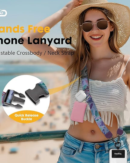 Phone Lanyard Crossbody, Axolotls Cell Phone Strap for Around The Neck Adjustable, Anti Theft Cute Lanyard for iPhone Case ID Holder Keys Accessories Travel Essential