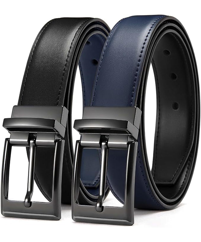 CHAOREN Reversible Belt Men 1 Piece - 1.25" Leather Dress Belt - Trim to Fit for Elegant Style