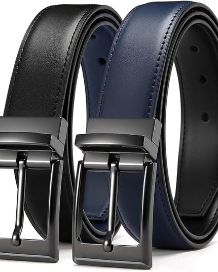 CHAOREN Reversible Belt Men 1 Piece - 1.25" Leather Dress Belt - Trim to Fit for Elegant Style