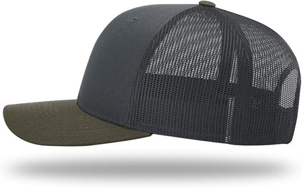 Richardson 112 Trucker Hat - Premium Adjustable Snapback Hat - Structured Six Panel Richardson Blank Caps