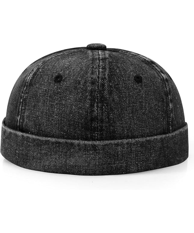 Brimless Hat for Men Women Docker Cap Vintage Sailor Beanie Cap