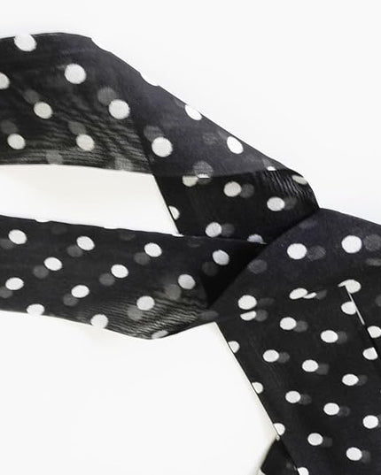 JERLA Women 100% Mulberry silk Scarf Long Large Lightweight Scarves Fashion Women Soft polka dot Print Neckerchief