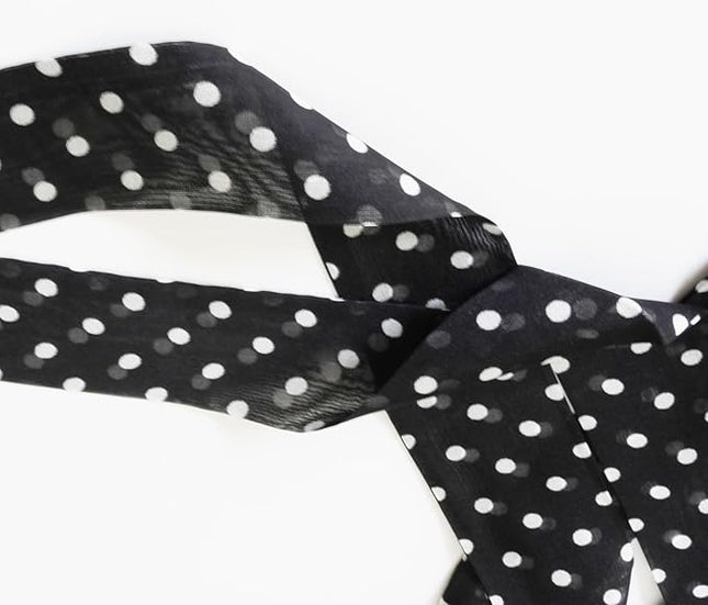 JERLA Women 100% Mulberry silk Scarf Long Large Lightweight Scarves Fashion Women Soft polka dot Print Neckerchief