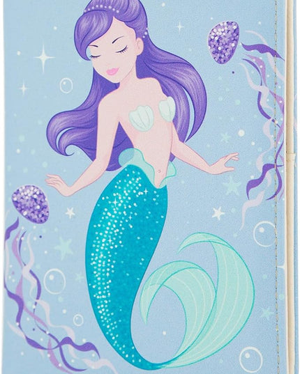 Passport Holder,Cute Passport Cover for Women Men,Travel Document Organizer Holder Boy Girl Wallet personalized Leather Rfid Passport Wallet (Mermaid)