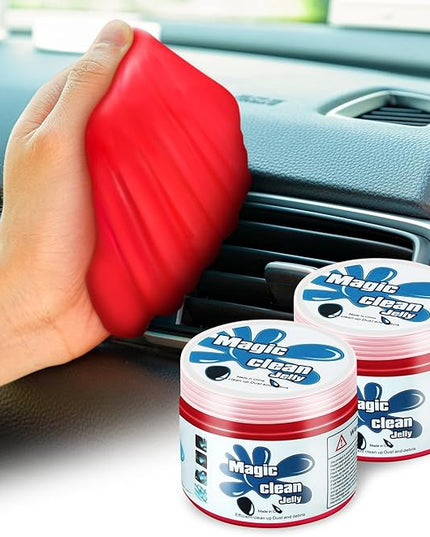 DNA MOTORING Car Cleaning Gels Auto Detailing Tools Cleaning Putty Car Interior Cleaner, Car Jelly Cleaner, Keyboard Cleaner, Car Cleaning Supplies Car Gifts for Men Women,Red, TOOLS-00254