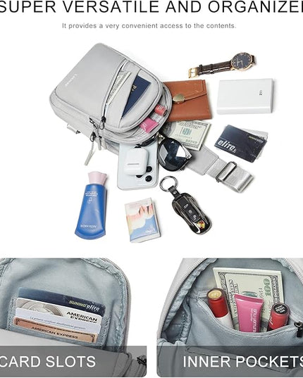 Sling Bag For Women Faux Leather Small Casual Daypack Backpack Fanny Pack Crossbody Chest Bags Purse