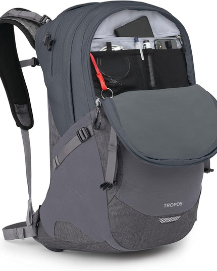 Osprey Tropos Laptop Backpack, Tungsten Soundwave/Grey Heather