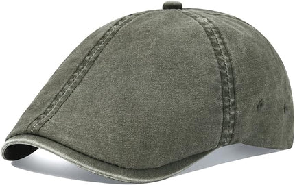 VOBOOM Cotton Washing Flat Cap Cabbie Hat Gatsby Ivy Irish Hunting Newsboy