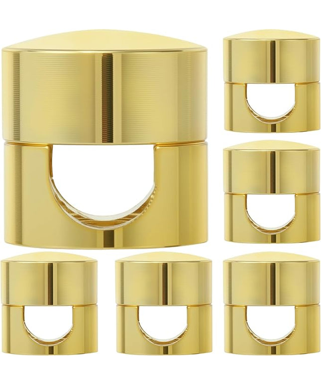 6 Sets Charger Holders for Cords, Gold Adjustable Cable Anchor Holders, Adhesive Metal Cord Clips, Cable Management Wire Organizers for Desk, Office, Nightstand