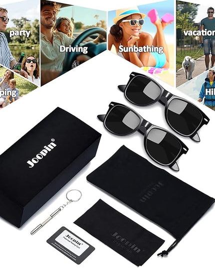 Joopin Square Sunglasses Polarized UV Protection Trendy Designer Sun Glasses Men Women