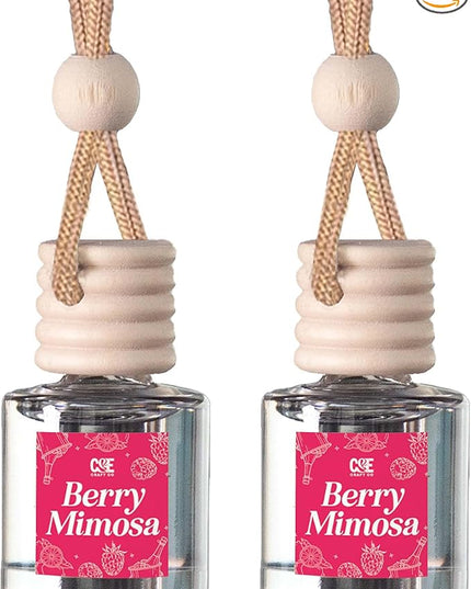 CANDECraftCo Car Air Hanging Fragrance Oil, Car Auto Freshener for Essential Oils, Scents Fragrance Aromatherapy Automobile Diffuser, Long Lasting (Berry Mimosa)