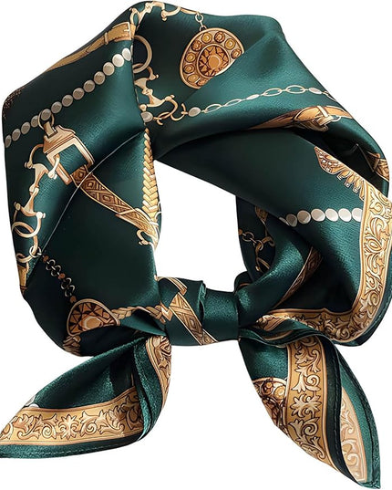 100% Mulberry Silk Scarf for Women Hair Lightweight Square Neckerchief Wrap For Head Scarves 21"