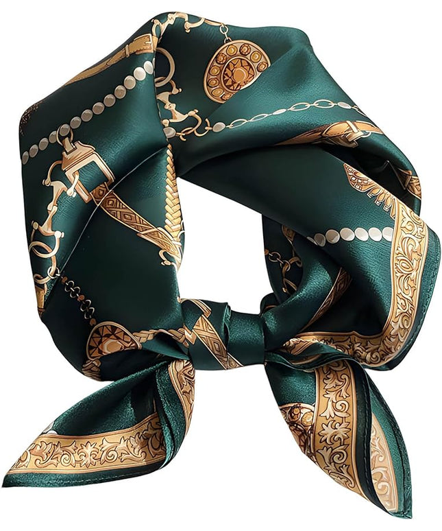100% Mulberry Silk Scarf for Women Hair Lightweight Square Neckerchief Wrap For Head Scarves 21"