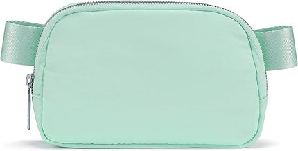 YOSHUYUKI Fanny Pack Crossbody Bag Trendy Waterproof Small Cross Body Purse for Women Men Fashion Waist Packs Mini Belt Pouch Chest Bum Hip Bag Lulu Dupes for Travel Vacation Running Matcha Cream