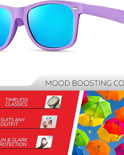 Retro Rewind Polarized Sunglasses for Men and Women - UV Protection Classic Sun Glasses