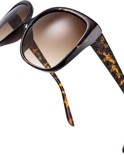 The Fresh Women's Oversized Square Jackie O Cat Eye Hybrid Butterfly Fashion Sunglasses - Exquisite Packaging