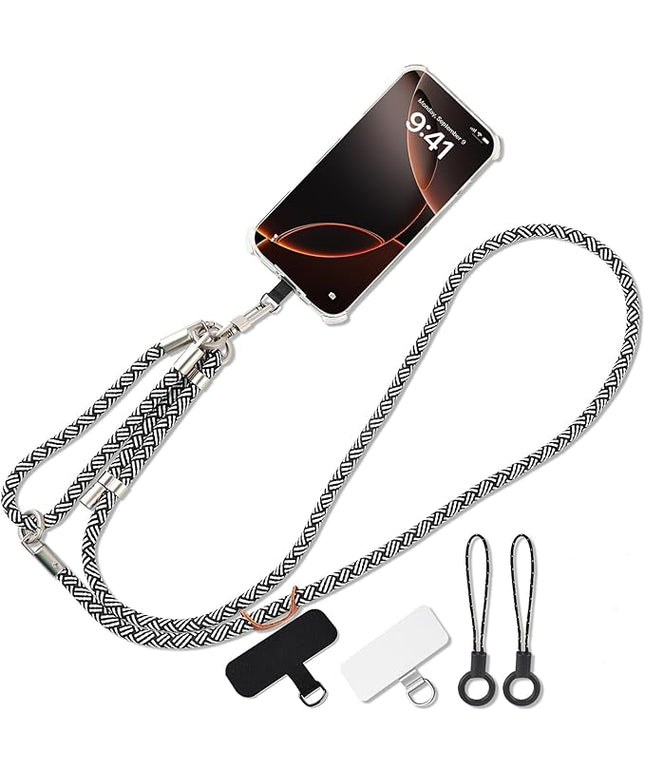 3-in-1 Adjustable Phone Lanyard Crossbody Cell Phone Neck Strap Universal Mobile Wrist Lanyard