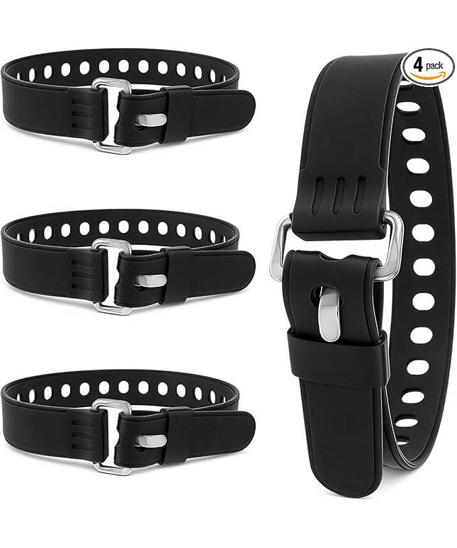 Utility Straps with Buckle, 4Pcs 19 Inch Reusable and Adjustable Tension Straps Gear Strap for Securing Gear Luggage, Secure Attachment and Quick Access (Black)