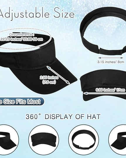 Silkfly 36 Pack Sun Visor Hats Adjustable Sports Athletic hat UV Protection Sun Visor Cap for Men Women Tennis Running Golf