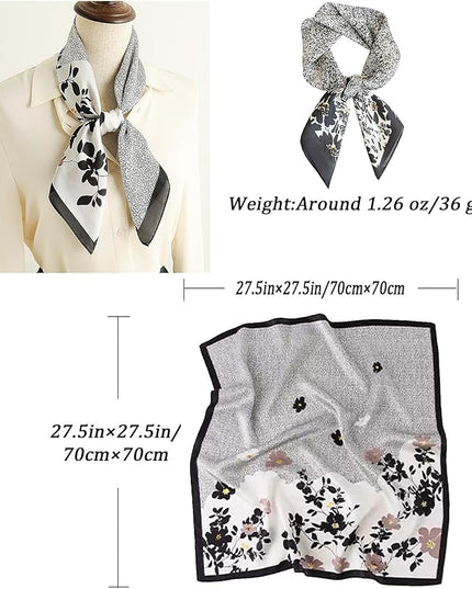 Neck Scarf For Womens Silky Head Scarves Hair Bandanas Square Scarf Fashion Accessories lightweight