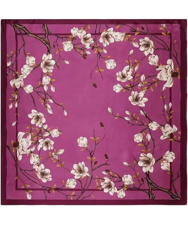 Julunar Silk Like Head Scarf for Women - Satin Large Hair Scarves - 35" Square Silk Hair Wrap for Sleeping with Gift Packed