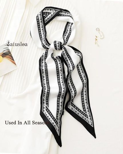 Purse Scarf For Handbags Head Scarves For Women's Hair Bags Scarfs Long Skinny Scarves Fashion Silky