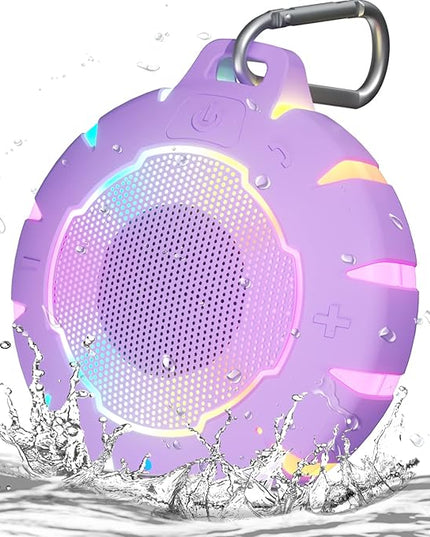 HEYSONG Waterproof Shower Bluetooth Speaker, Durable & Portable with Clear Sound, Ideal for Shower, Pool, Beach & Kayaking – Great Gift for Girls, Women & Men
