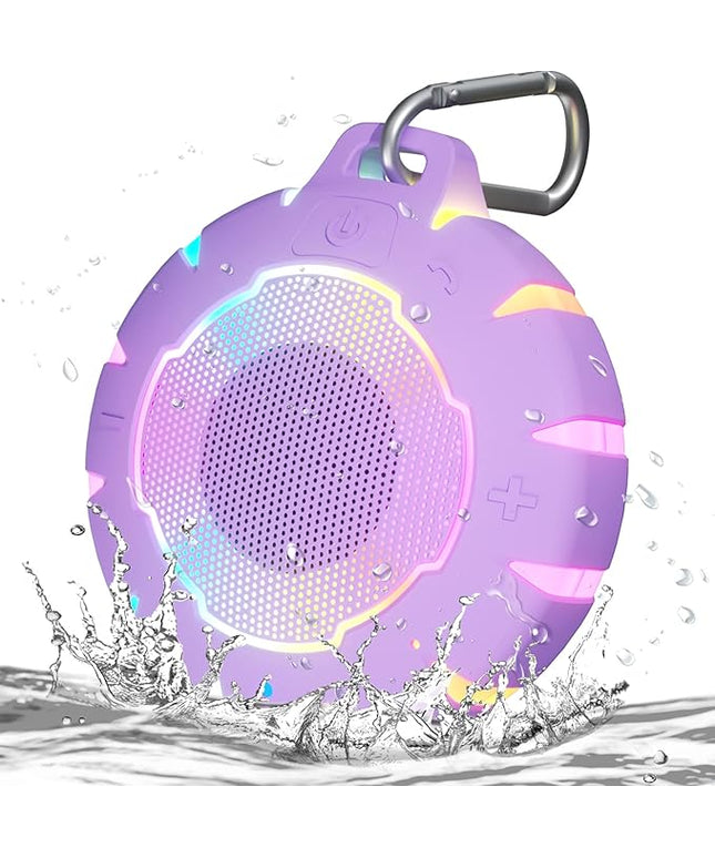 HEYSONG Waterproof Shower Bluetooth Speaker, Durable & Portable with Clear Sound, Ideal for Shower, Pool, Beach & Kayaking – Great Gift for Girls, Women & Men