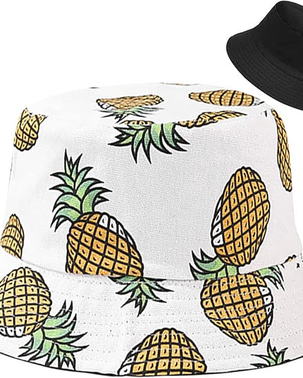 XYIYI Cute Bucket Hat Beach Fisherman Hats for Women, Reversible Double-Side-Wear