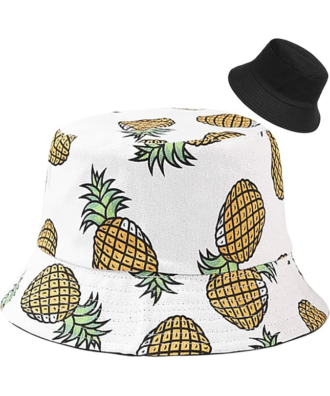 XYIYI Cute Bucket Hat Beach Fisherman Hats for Women, Reversible Double-Side-Wear