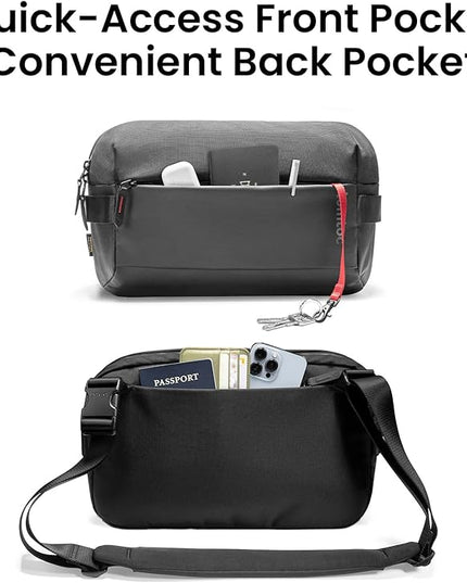 tomtoc Compact EDC Sling Bag 3L-10L, Minimalist Crossbody Bag Chest Shoulder Pack for Men Women, X-pac/Recycled Polyester