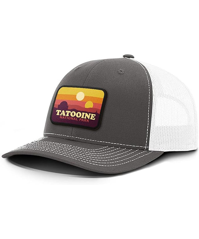 Tatooine National Park Patch Back Mesh Hat Casual Wear - Baseball Cap for Mens & Womens Mesh Adjustable Snapback Strap